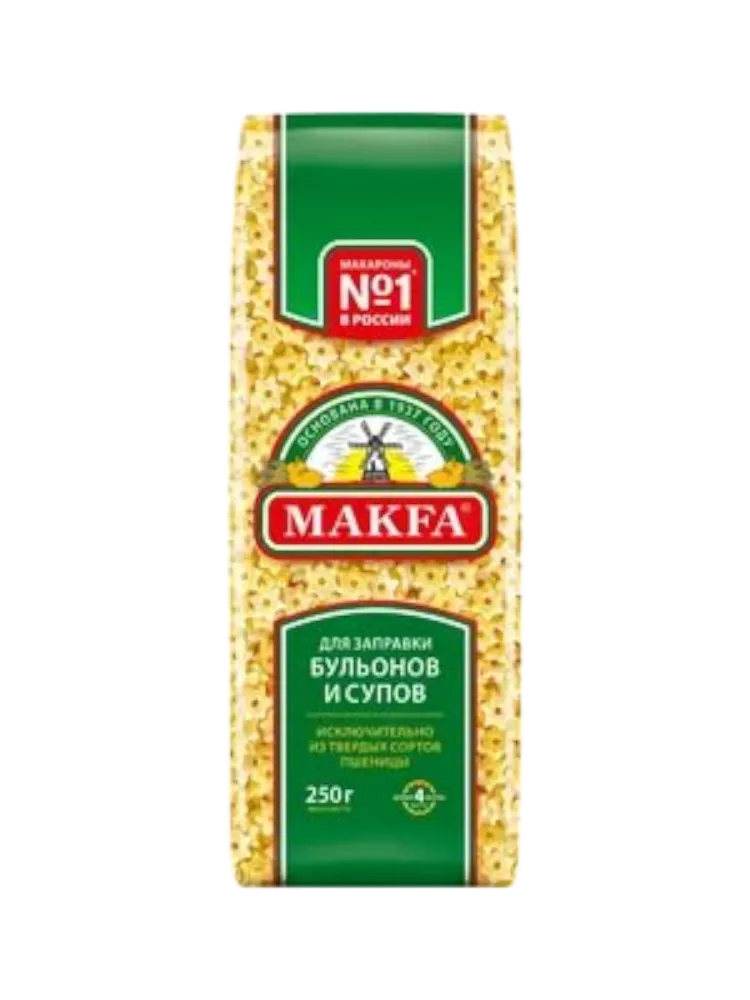 МАКАРОНЫ МАКФА 250Г ЗАСЫПКА Д/СУПА РАКУШЕЧКИ