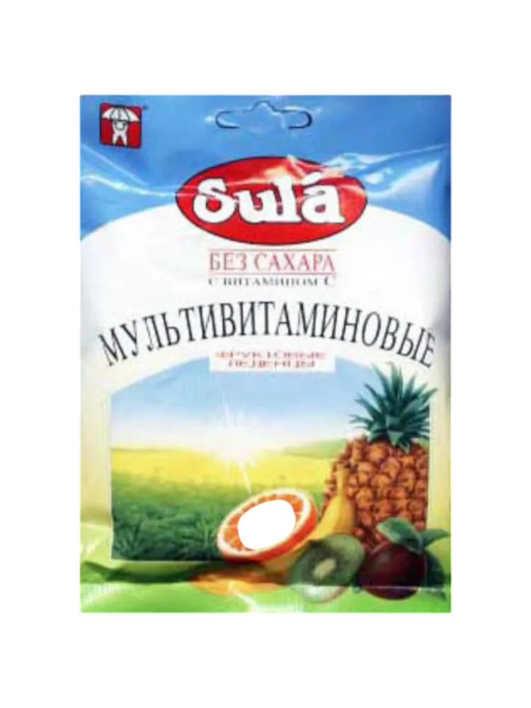 ЛЕДЕНЦЫ SULA 60Г МУЛЬТИВИТАМИН