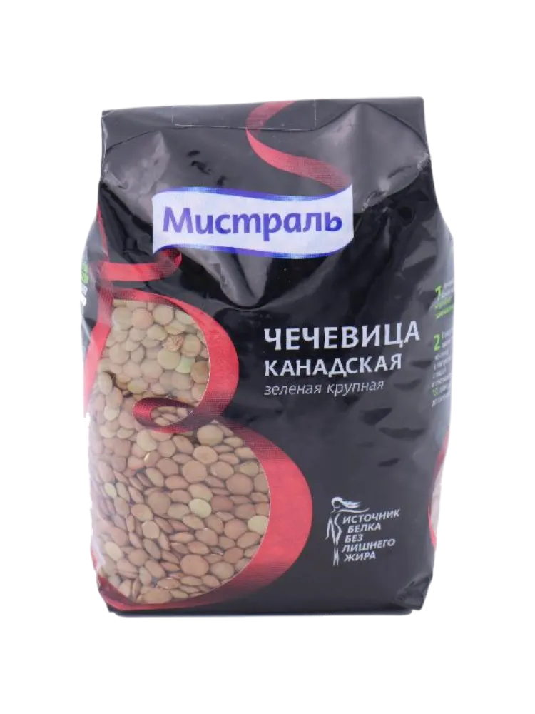 КРУПА МИСТРАЛЬ 450Г ЧЕЧЕВИЦА КАНАДСКАЯ ЗЕЛ