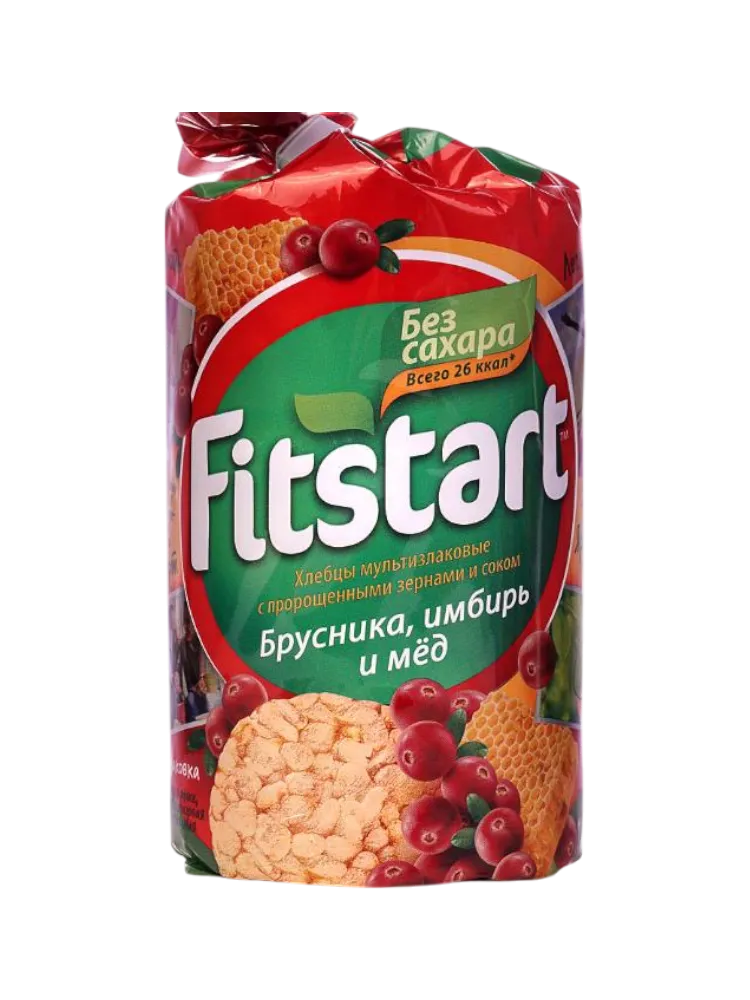 ХЛЕБЦЫ FITSTART 100Г МУЛЬТИЗЛАКОВЫЕ БРУСНИКА/ИМБИРЬ/МЕД