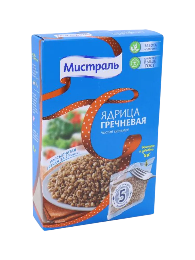 КРУПА МИСТРАЛЬ 5*80Г ГРЕЧКА ЯДРИЦА