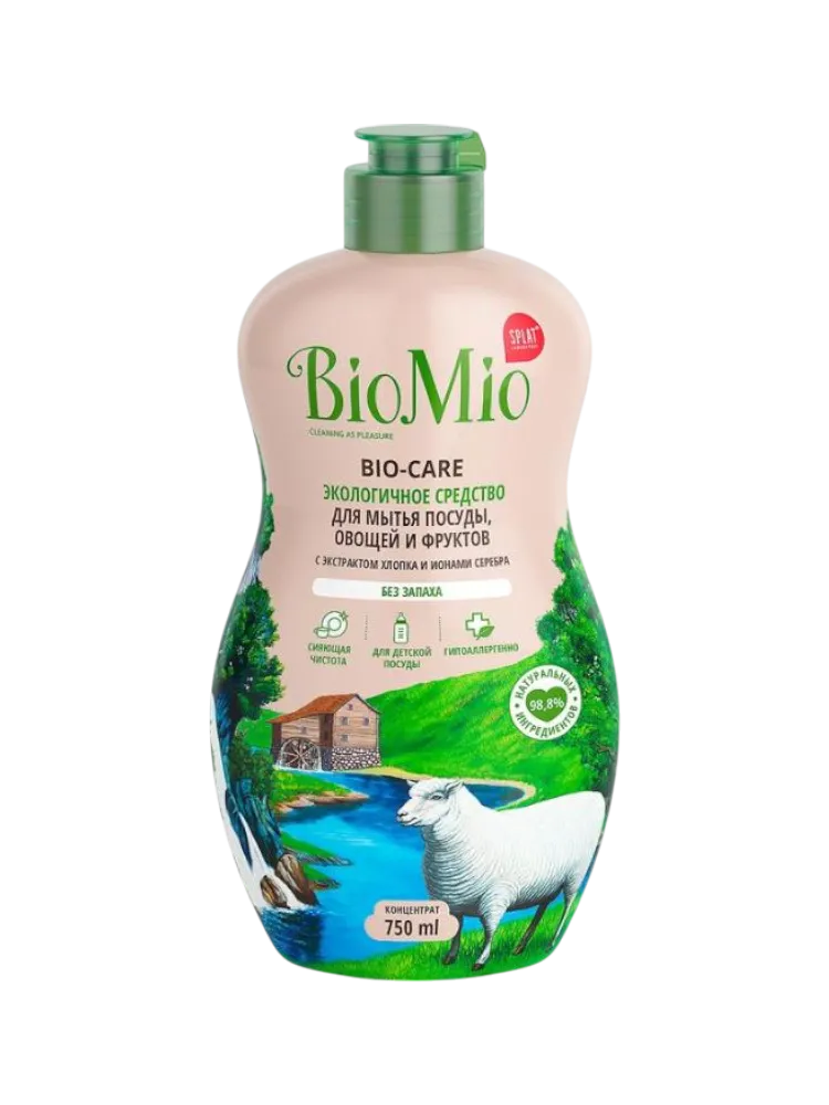 МОЮЩЕЕ СР-ВО BIOMIO 450МЛ С ЭКСТРАКТОМ ХЛОПКА/Б/ЗАПАХА Д/ПОСУДЫ