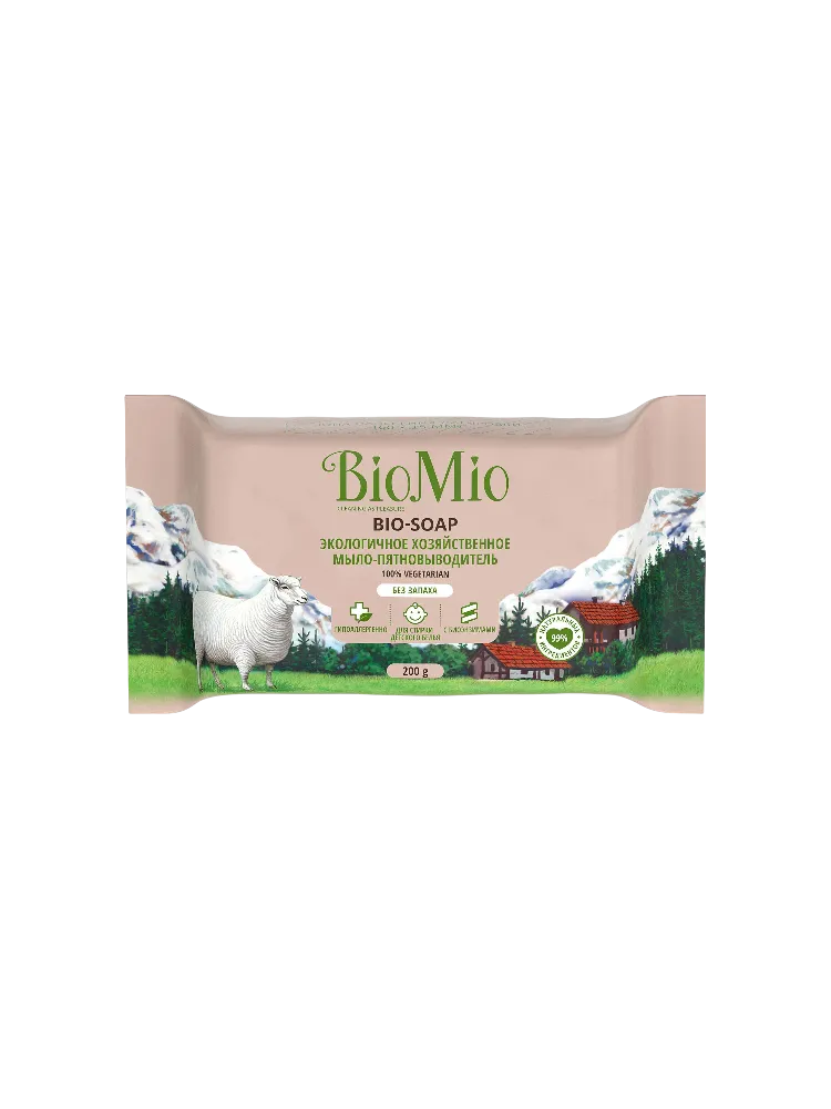 ХОЗЯЙСТВЕННОЕ МЫЛО BIOMIO BIO-SOAP БЕЗ ЗАПАХА 200Г