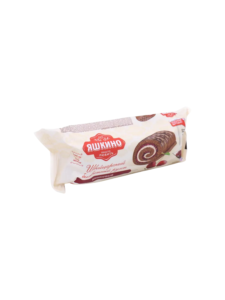 ЯШКИНО РУЛЕТ БИСКВИТНЫЙ 200Г ВИШНЯ