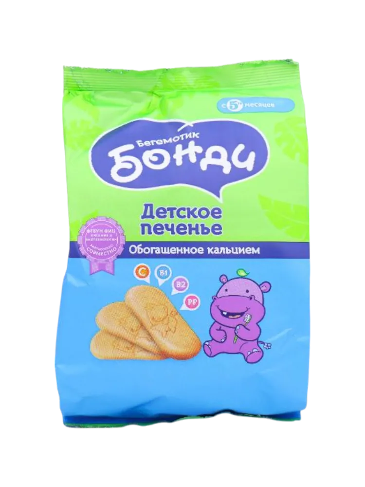ПЕЧЕНЬЕ БЕГЕМОТИК БОНДИ 180Г КАЛЬЦИЙ