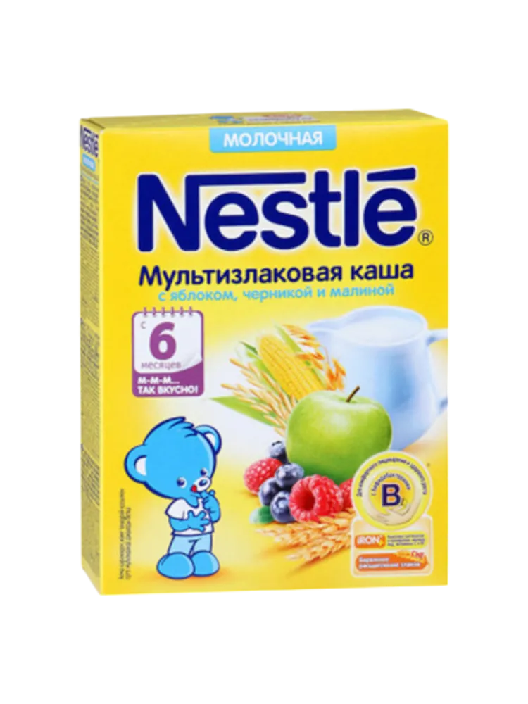 КАША NESTLE МОЛ 220Г МУЛЬТИЗЛАКОВАЯ ЯБЛОКО/ЧЕРНИКА/МАЛИНА