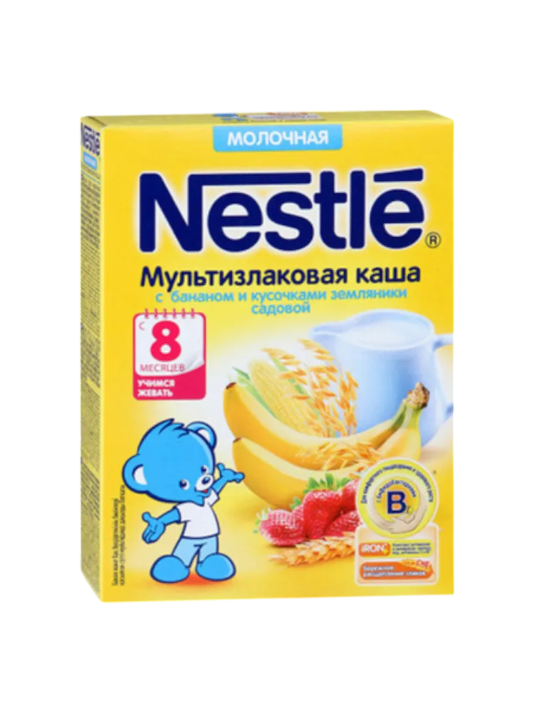 КАША NESTLE МОЛ 220Г МУЛЬТИЗЛАКОВАЯ БАНАН/ЗЕМЛЯНИКА