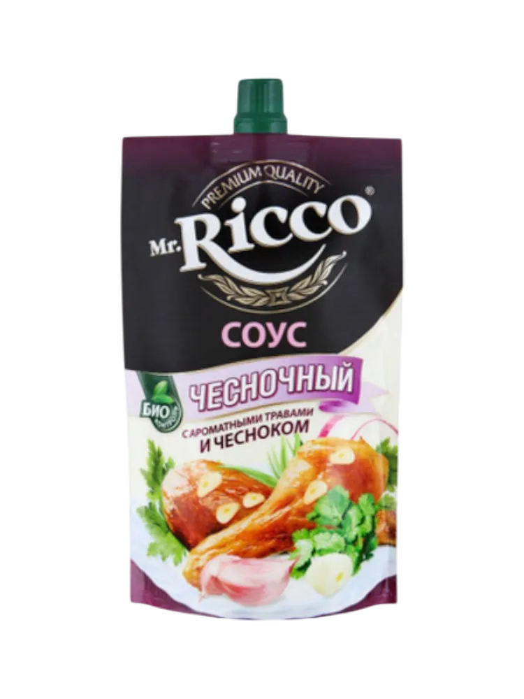 СОУС MR RICCO 210Г ЧЕСНОЧНЫЙ Д/П