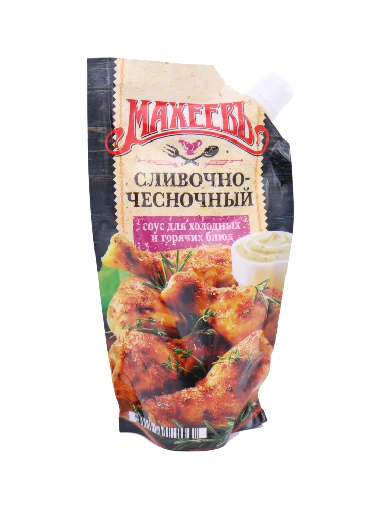 СОУС МАЙОНЕЗНЫЙ МАХЕЕВЪ 200МЛ СЛИВОЧНО/ЧЕСНОЧНЫЙ Д/П ДОЗ