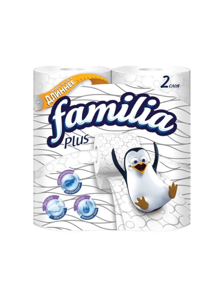 ТУАЛЕТ БУМАГА FAMILIYA 2-Х СЛ 4РУЛ