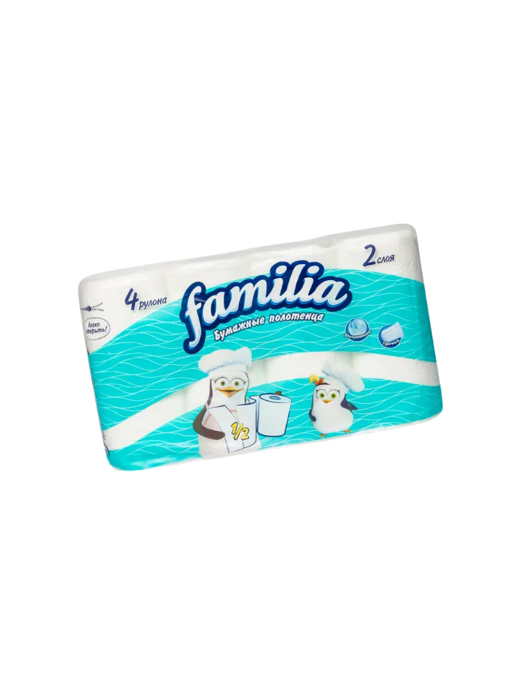 ПОЛОТЕНЦА БУМАЖНЫЕ FAMILIYA 2-Х СЛ 4РУЛ