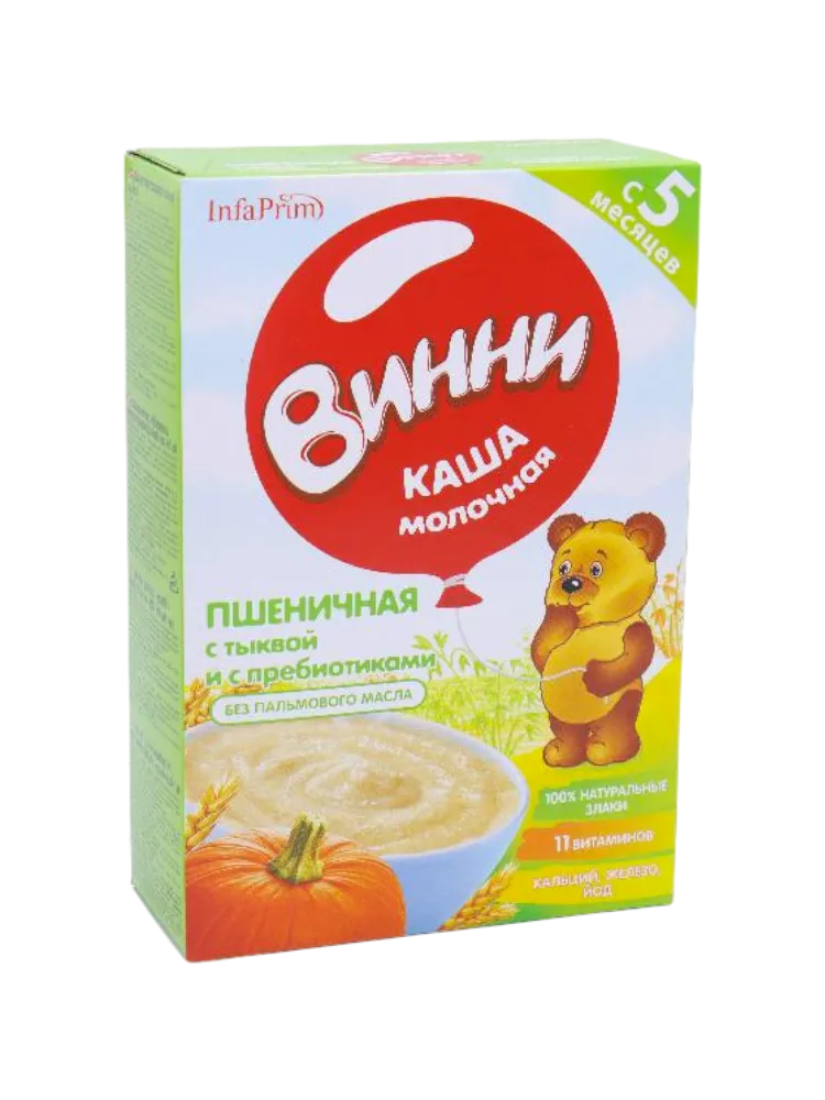 КАША ВИННИ МОЛ 200Г ПШЕНИЧНАЯ С ТЫКВОЙ И С ПРЕБИОТИКАМИ 