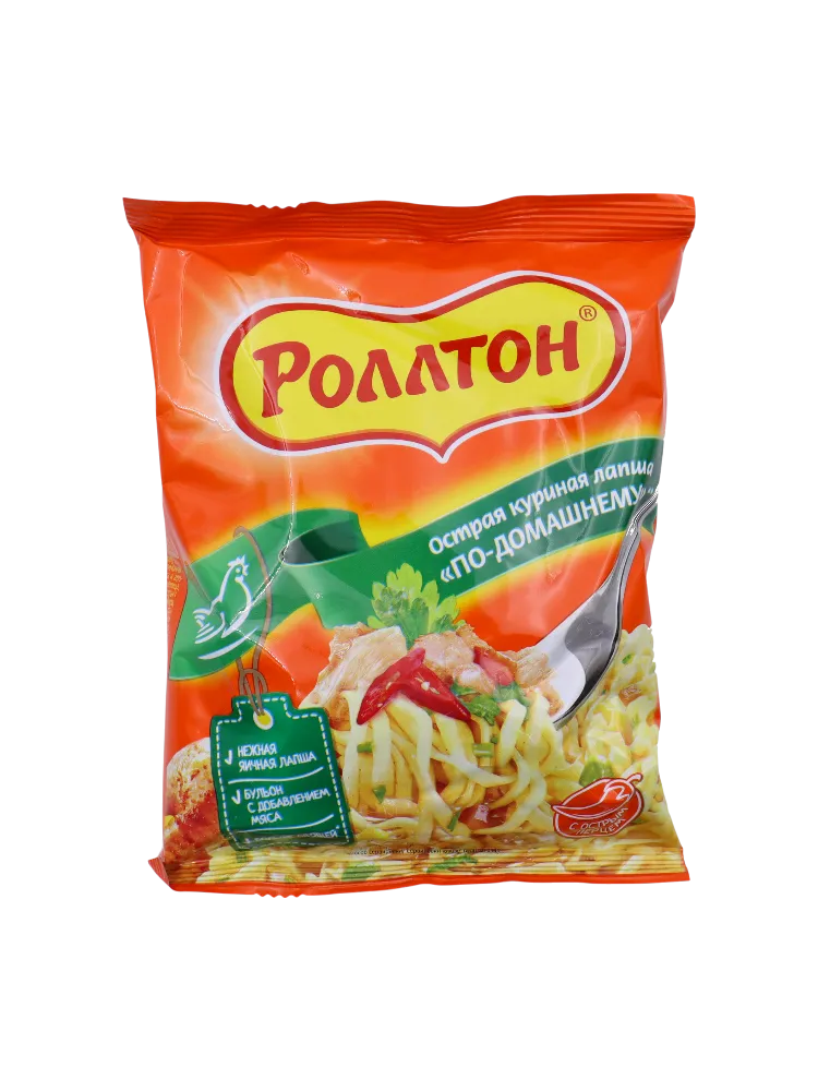 ЛАПША РОЛЛТОН 85Г ОСТРАЯ КУРИНАЯ ПАК