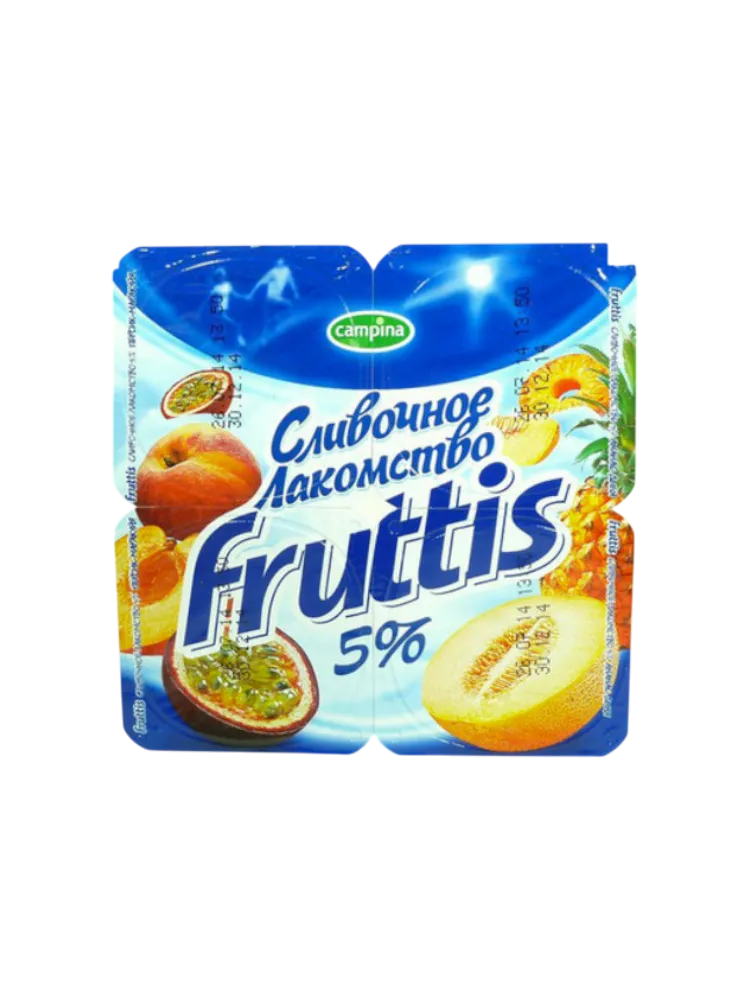 ЙОГУРТ FRUTTIS 115Г 5% СЛ ПЕРСИК-МАРАКУЙЯ/АНАНАС-ДЫНЯ