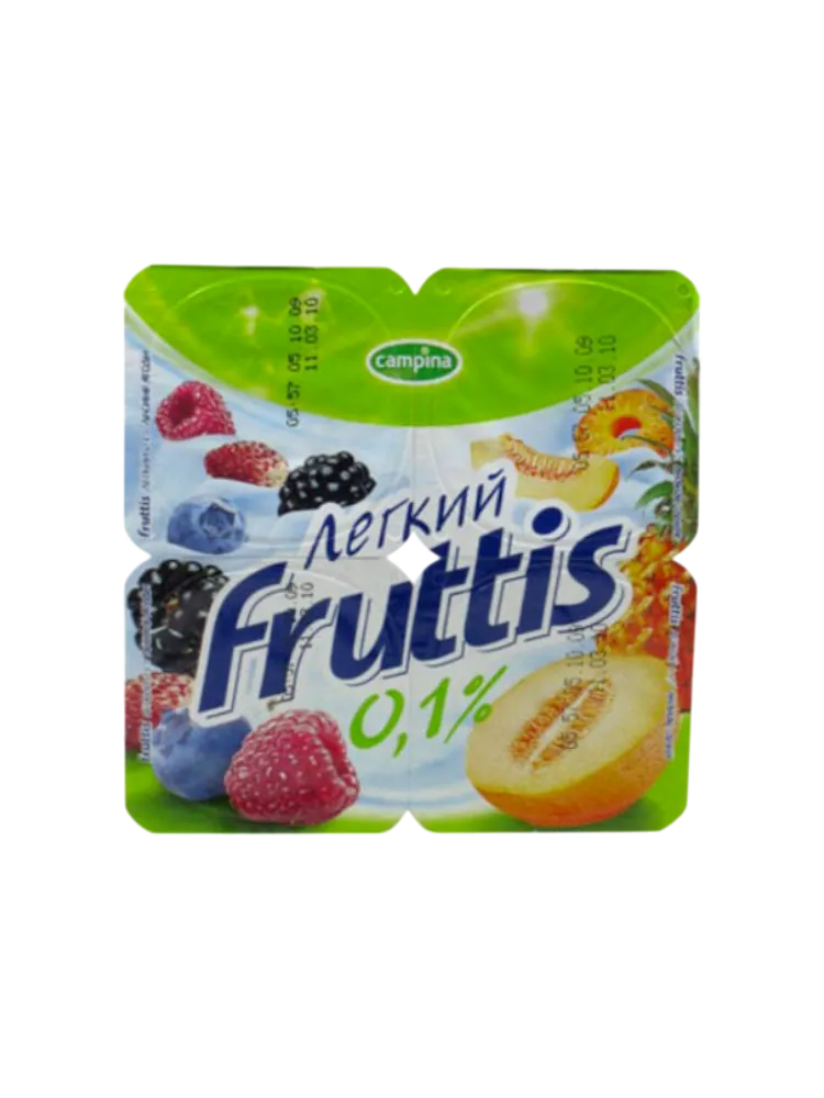 ЙОГУРТ FRUTTIS 110Г 0.1% ЛЕГКИЙ АНАНАС-ДЫНЯ/ЛЕСНЫЕ ЯГОДЫ