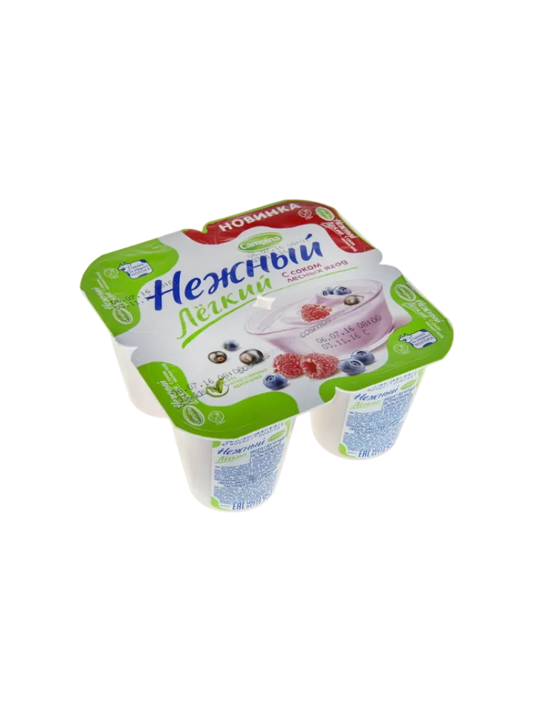 ЙОГУРТ CAMPINA НЕЖНЫЙ ЛАЙТ 95Г 0.1% ЛЕСНЫЕ ЯГОДЫ