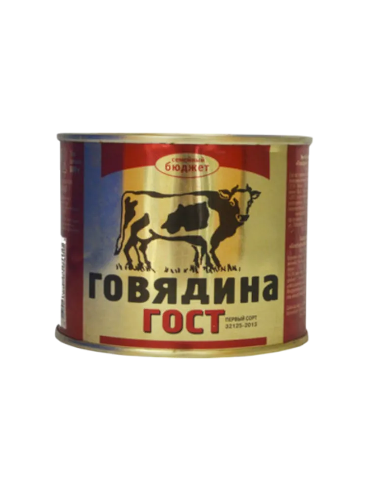 КОНСЕРВЫ ГОВЯДИНА ТУШЕНАЯ 500Г ГОСТ 1С СЕМЕЙНЫЙ БЮДЖЕТ 