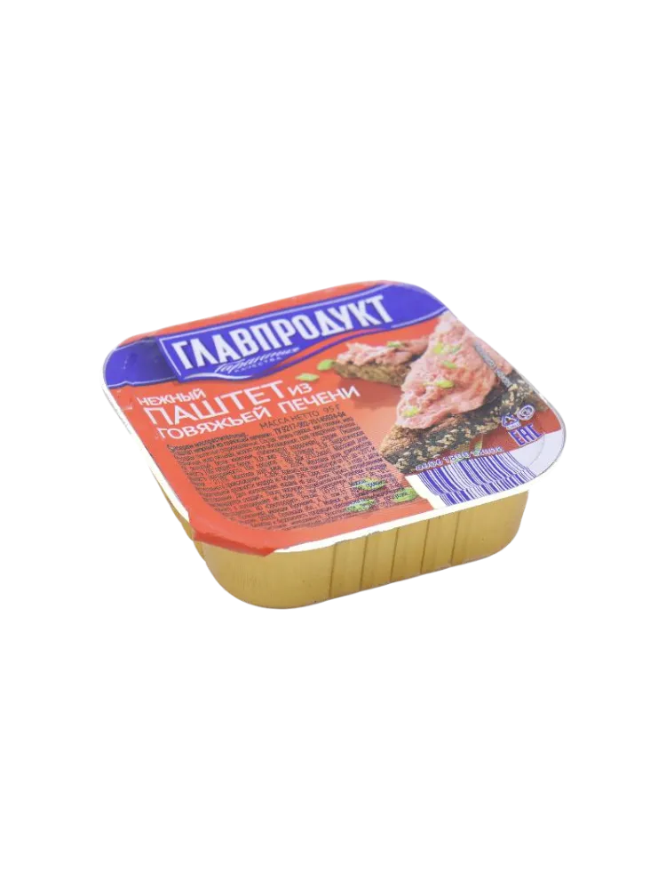 ПАШТЕТ ГЛАВПРОДУКТ 95Г ИЗ ГОВЯЖЬЕЙ ПЕЧЕНИ