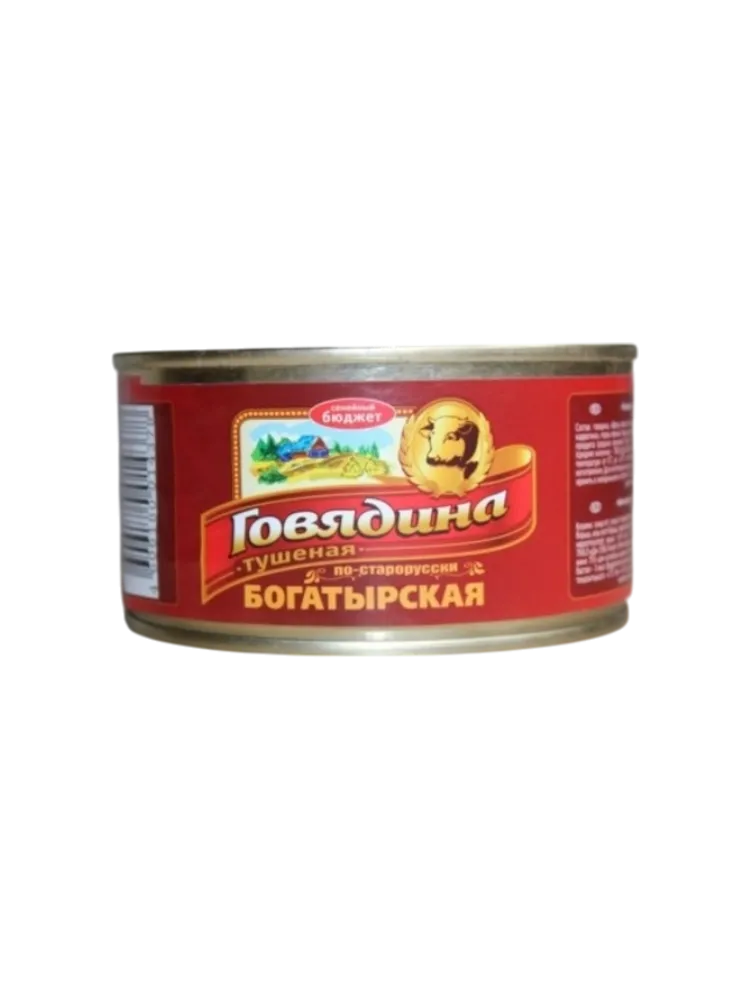 ТУШЕНКА ГЛАВПРОДУКТ 500Г ГОВЯДИНА БОГАТЫРСКАЯ ПО СТАРОРУССКИ