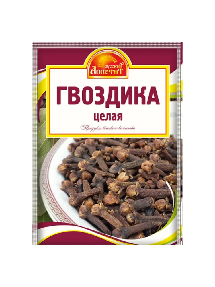 ПРИПРАВА РУССКИЙ АППЕТИТ 10Г ГВОЗДИКА ЦЕЛАЯ *