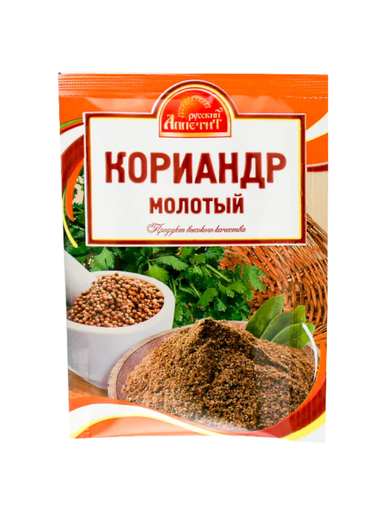 ПРИПРАВА РУССКИЙ АППЕТИТ 15Г КОРИАНДР МОЛОТЫЙ *