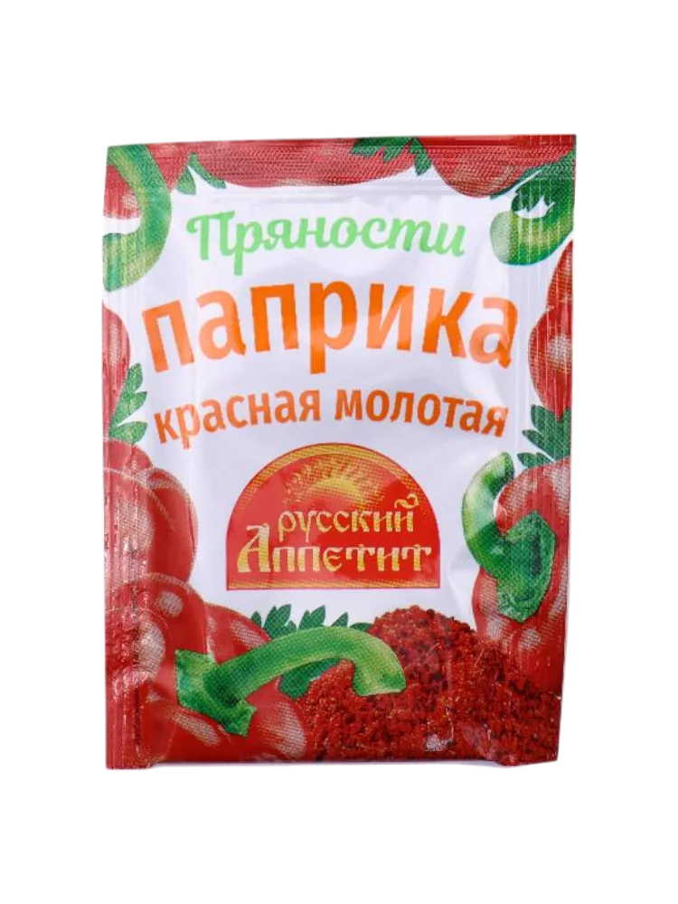 ПРИПРАВА РУССКИЙ АППЕТИТ 10Г ПАПРИКА МОЛОТАЯ  - фото 1