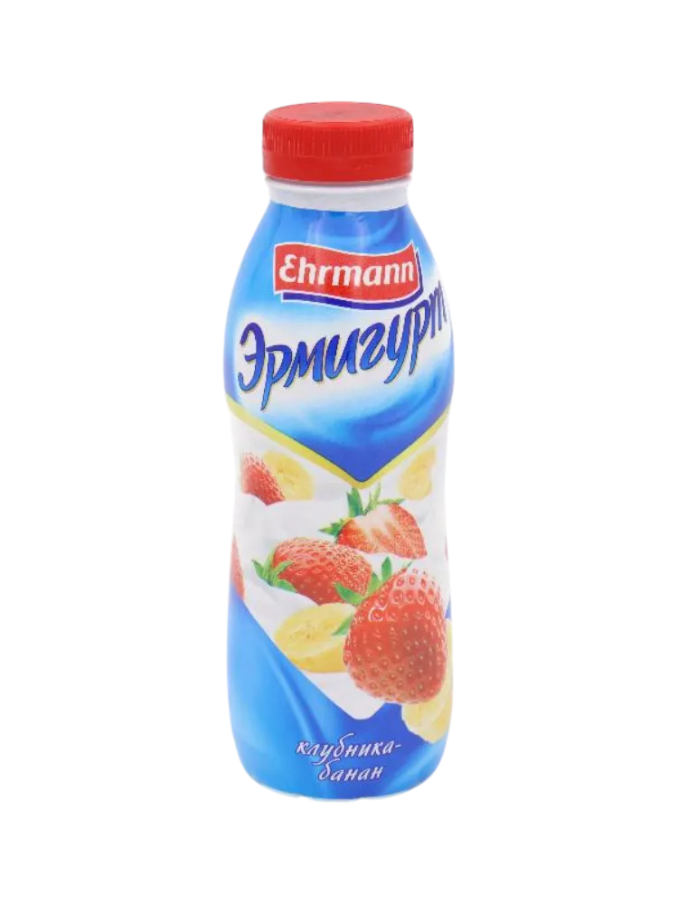 ЙОГУРТ ЭРМИГУРТ 420Г 1.2% КЛУБНИКА БАНАН ПИТ 