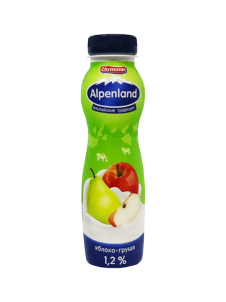 ЙОГУРТ ALPENLAND 290Г 1.2% ЯБЛОКО/ГРУША ПИТ