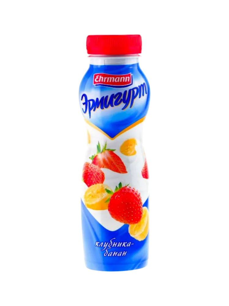 ЙОГУРТ ЭРМИГУРТ 290Г 1.2% КЛУБНИКА-БАНАН ПИТ 