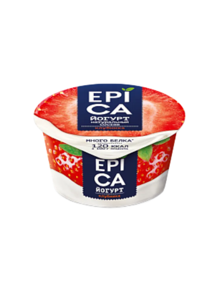 ЙОГУРТ EPICA 130Г 4.8% КЛУБНИКА