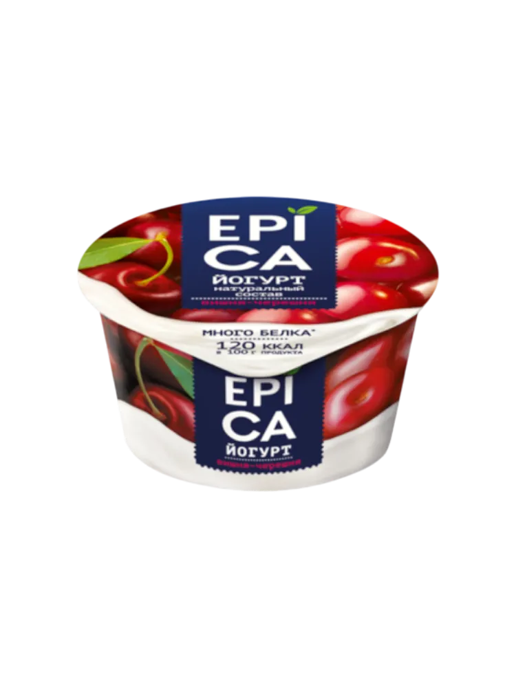 ЙОГУРТ EPICA 130Г 4.8% ВИШНЯ/ЧЕРЕШНЯ