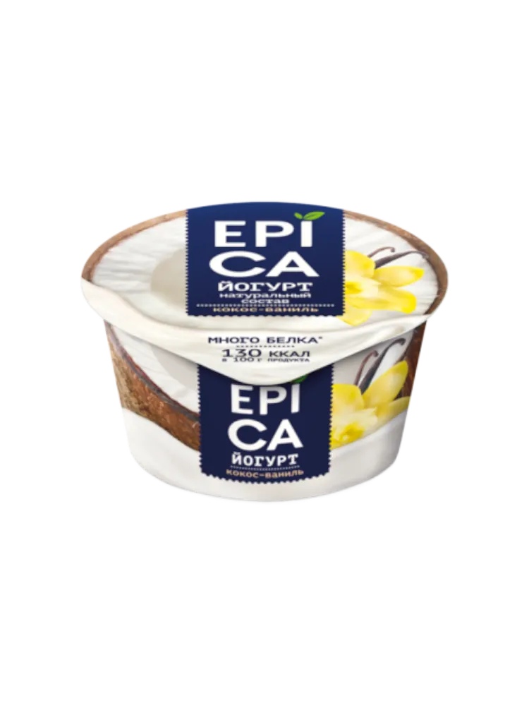 ЙОГУРТ EPICA 130Г 6.3% КОКОС/ВАНИЛЬ