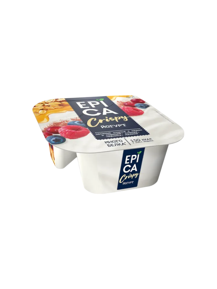 ЙОГУРТ EPICA CRISPY 138Г 6% СМЕСЬ МЮСЛИ И СУШ ЯГОД - фото 1