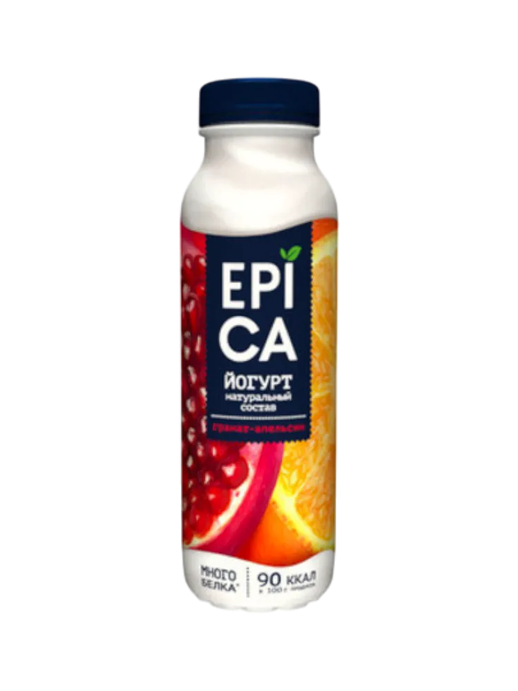 ЙОГУРТ EPICA 260Г 2.5% ГРАНАТ/АПЕЛЬСИНПИТ