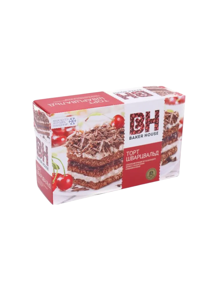 ТОРТ БИСКВИТНЫЙ BAKER HOUSE 350Г ШВАРЦВАЛЬД ВИШНЯ