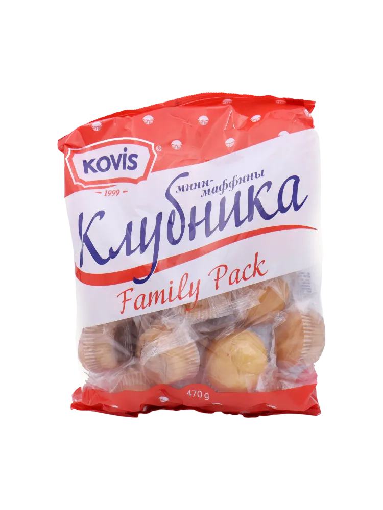 МИНИ-МАФФИНЫ KOVIS 470Г КЛУБНИКА