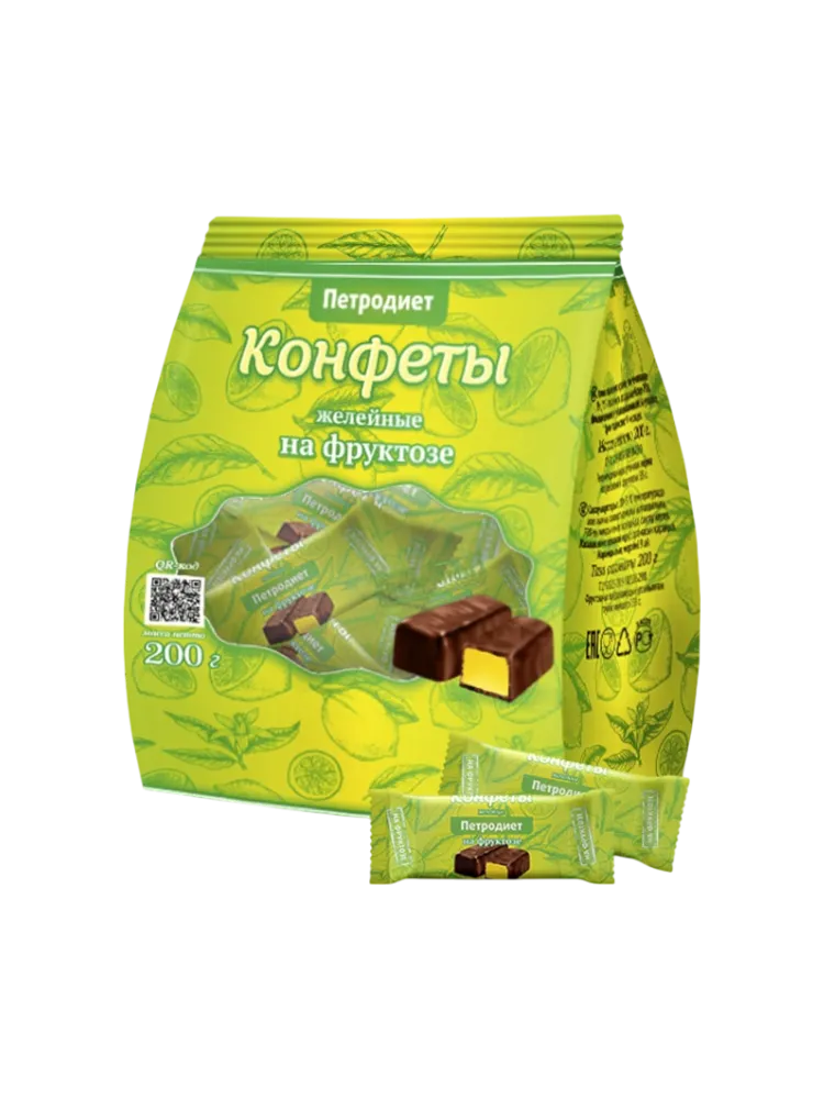 КОНФЕТЫ ПЕТРОДИЕТ 200Г ЖЕЛЕЙНЫЕ НА ФРУКТОЗЕ