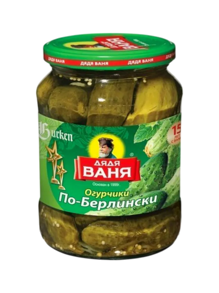 ОГУРЦЫ ДЯДЯ ВАНЯ 720МЛ ПО БЕРЛИНСКИ
