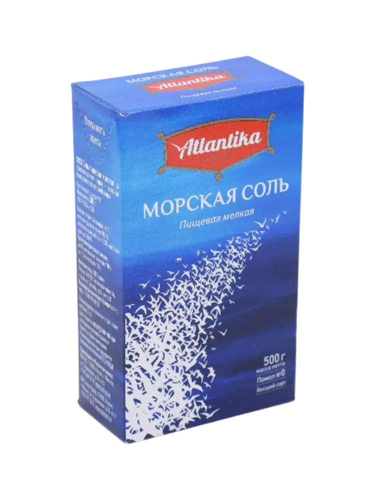 СОЛЬ МОРСКАЯ АТЛАНТИКА 500Г МЕЛКАЯ 