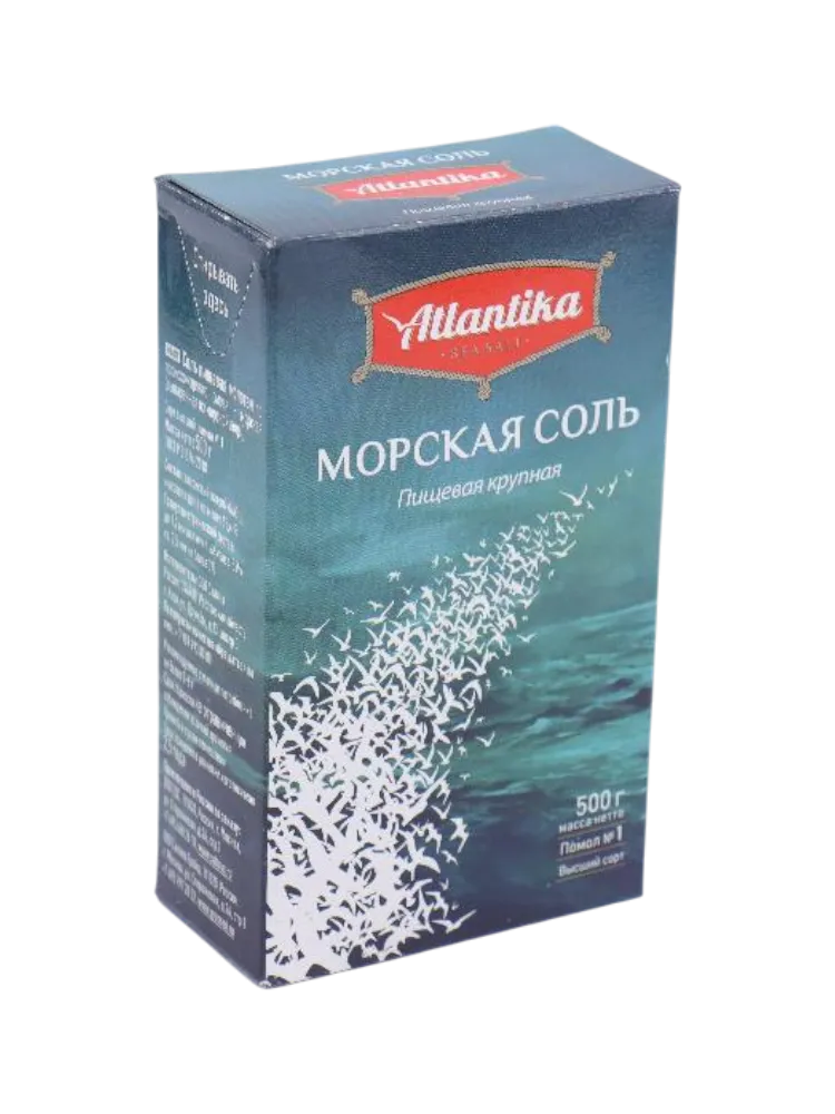 СОЛЬ МОРСКАЯ АТЛАНТИКА 500Г КРУПНАЯ