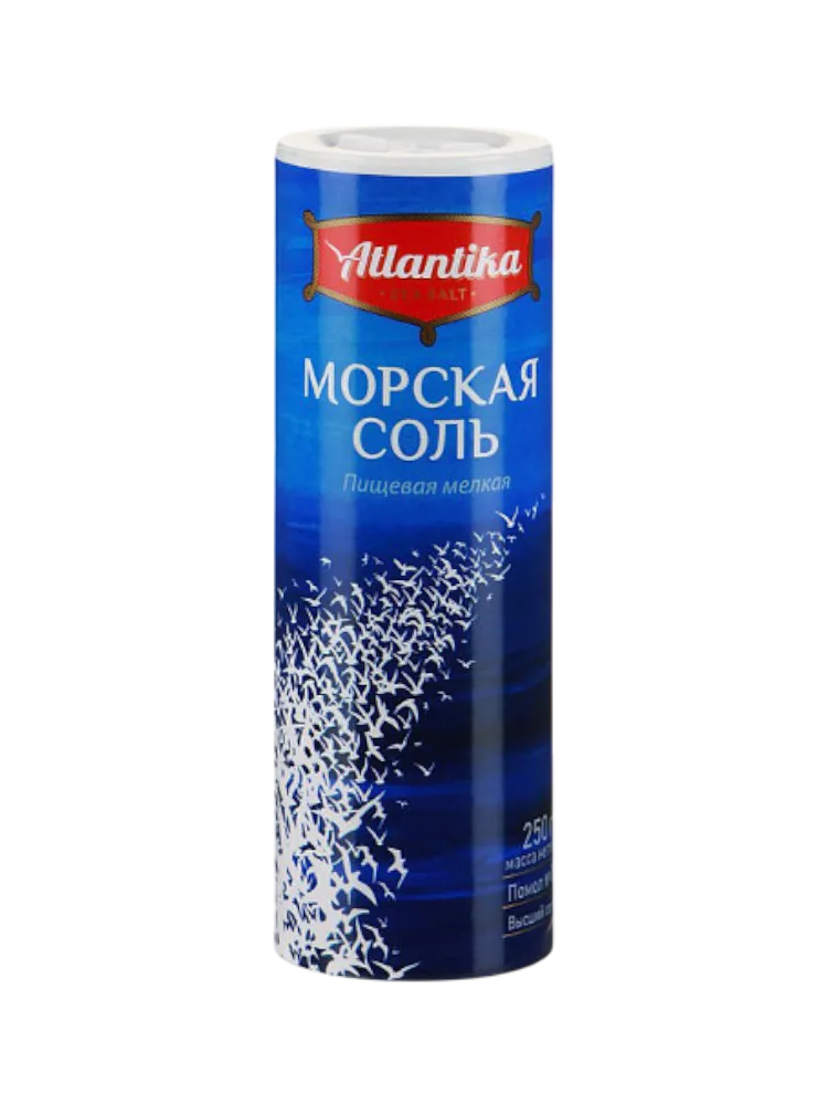 СОЛЬ МОРСКАЯ АТЛАНТИКА 250Г МЕЛКАЯ ПЛ/Б