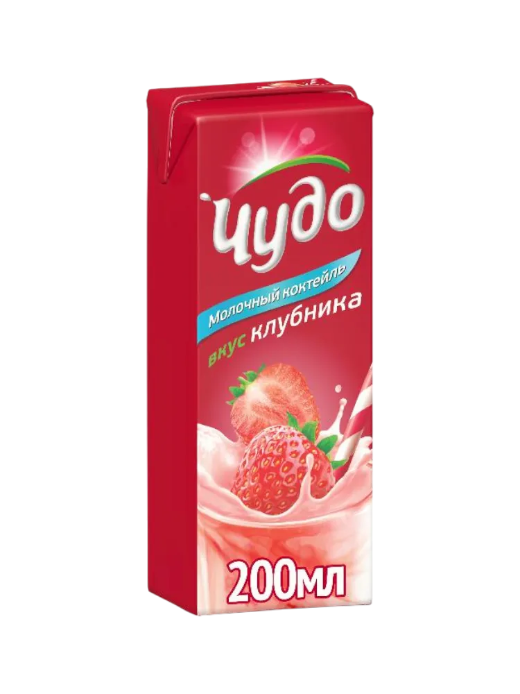 КОКТЕЙЛЬ МОЛ ЧУДО 0.2Л 2% КЛУБНИКА