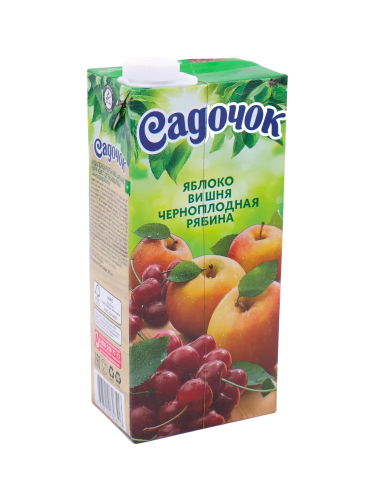 СОК САДОЧОК 0.95Л ЯБЛОКО/ВИШНЯ/ЧЕРНОПЛОД РЯБИНА  - фото 1