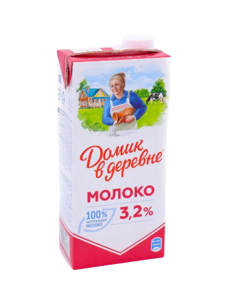 МОЛОКО ДОМИК В ДЕРЕВНЕ 0.95Л 3.2% 