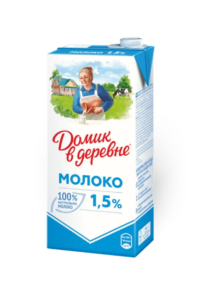 МОЛОКО ДОМИК В ДЕРЕВНЕ 0.95Л 1.5% СТЕРИЛИЗОВ