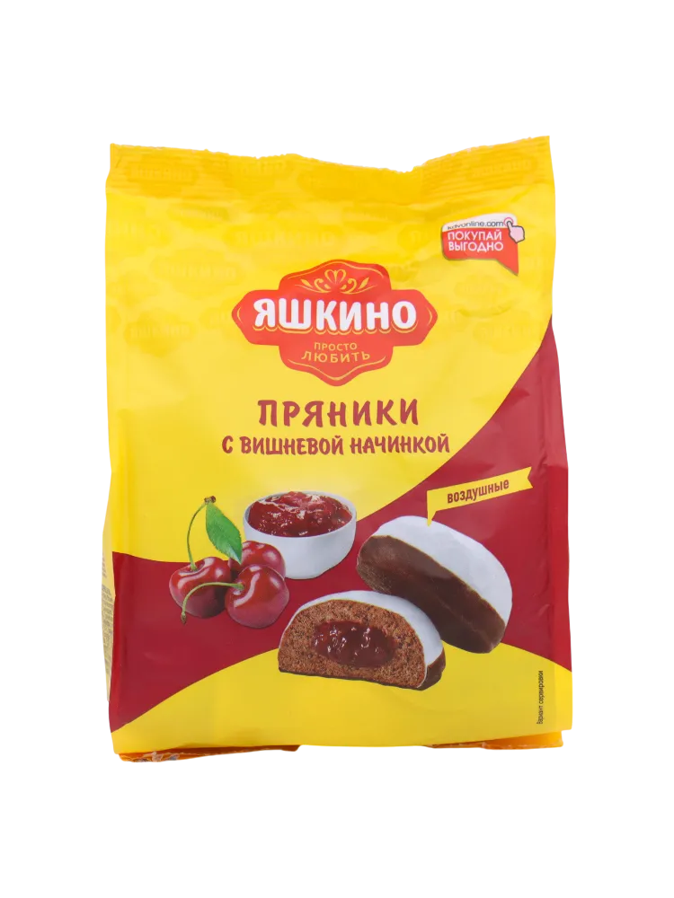 ЯШКИНО ПРЯНИКИ 350Г ВИШНЯ