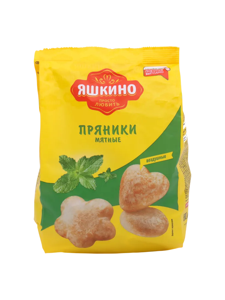ЯШКИНО ПРЯНИКИ 350Г МЯТНЫЕ