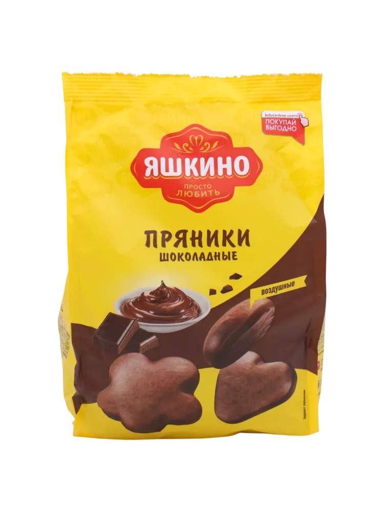 ЯШКИНО ПРЯНИКИ 350Г ШОКОЛАДНЫЕ