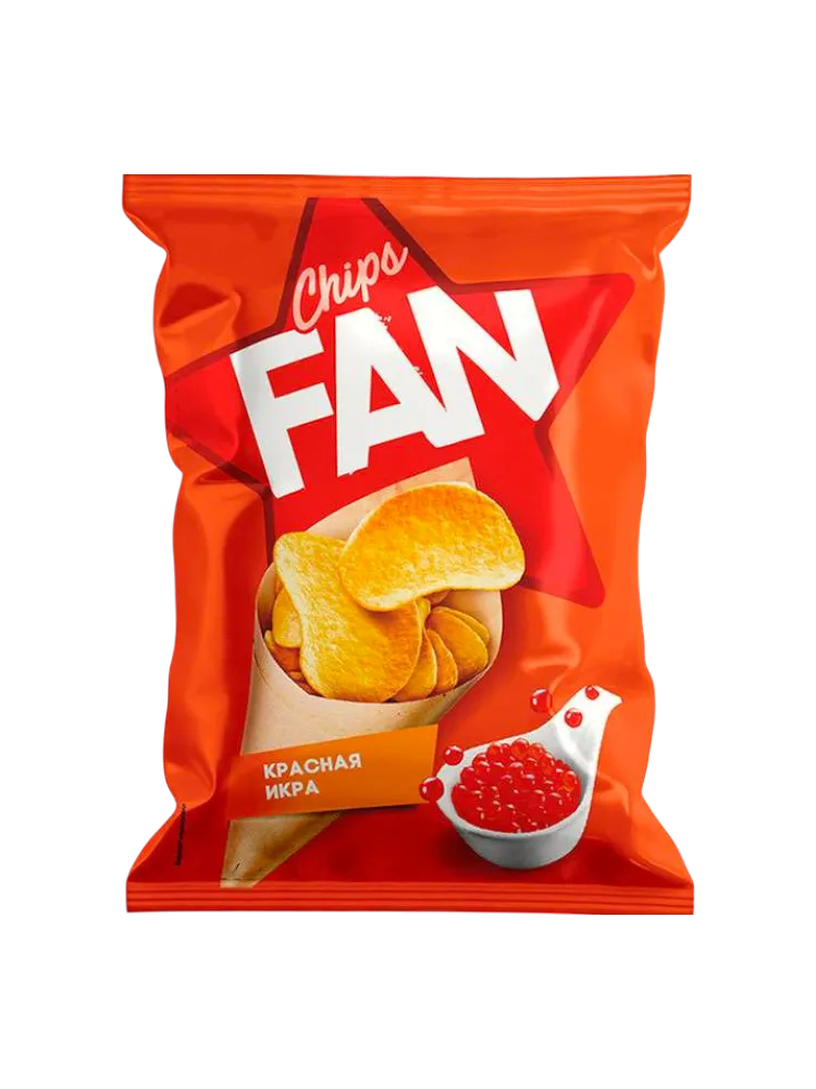 ЧИПСЫ FAN 120Г КРАСНАЯ ИКРА