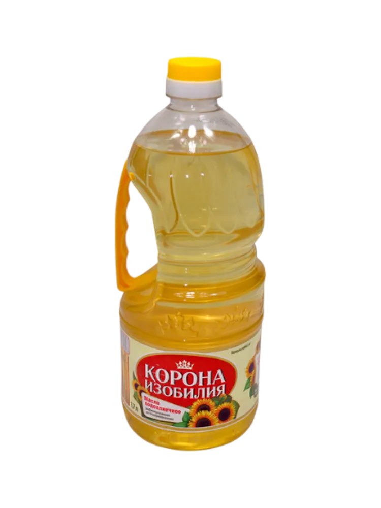 МАСЛО ПОДСОЛН КОРОНА ИЗОБИЛИЯ 1.7Л РАФИНИРОВАННОЕ 